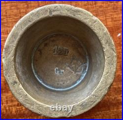 Ancien jeu de poids en bronze Boîte 500 g avec 5 poids XIXe siècle