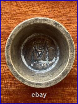 Ancien jeu de poids en bronze Boîte 500 g avec 5 poids XIXe siècle