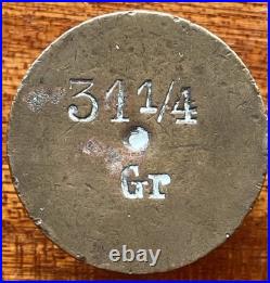 Ancien jeu de poids en bronze Boîte 500 g avec 5 poids XIXe siècle