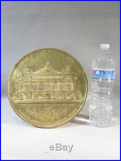 Ancienne Grande Plaque Inaugurale En Medaille Bronze Dore Opera Garnier 1875