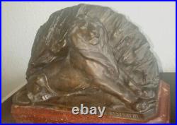 Ancienne Statue Lion De Belfort A. BARTHOLDI J. B. SCHMITT Éditeur XIXe Siècle