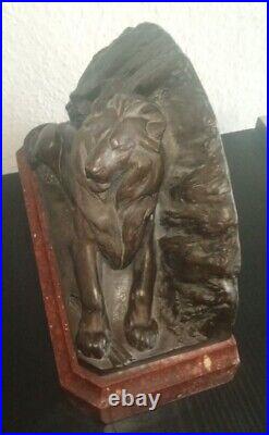 Ancienne Statue Lion De Belfort A. BARTHOLDI J. B. SCHMITT Éditeur XIXe Siècle