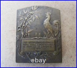 Ancienne belle rare médaille en bronze signée Emile Monier Philanthropie Lille