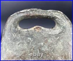 Ancienne cloche de vache en bronze XIXe siècle cloche a bétail ferme rustique