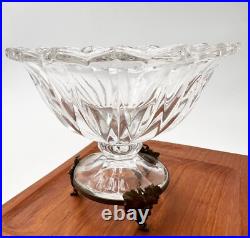 Ancienne coupe à raisin en cristal de Baccarat et bronze XIXe siècle