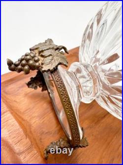 Ancienne coupe à raisin en cristal de Baccarat et bronze XIXe siècle