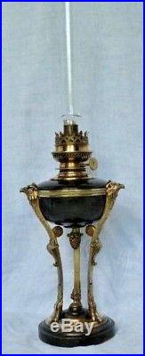 Ancienne lampe à pétrole Athénienne bronze style empire XIX siècle