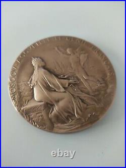 Ancienne medaille bronze commerative a moscou 1891 Roty
