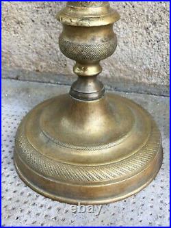 Ancienne paire de bougeoir empire XIXe siècle bronze ciselé candle