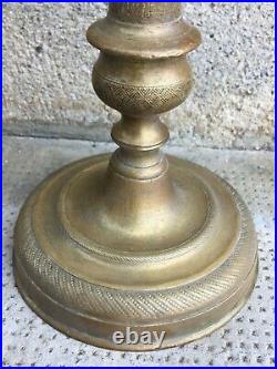 Ancienne paire de bougeoir empire XIXe siècle bronze ciselé candle