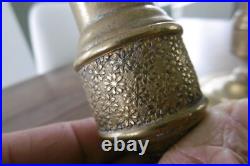 Ancienne paire de bougeoirs en bronze XIX siècle restauration empire