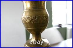 Ancienne paire de bougeoirs en bronze XIX siècle restauration empire