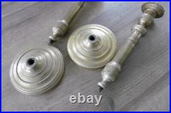 Ancienne paire de bougeoirs en bronze XIX siècle restauration empire