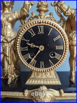 Ancienne pendule française antique XIXe siècle Couple