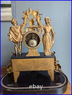 Ancienne pendule française antique XIXe siècle Couple