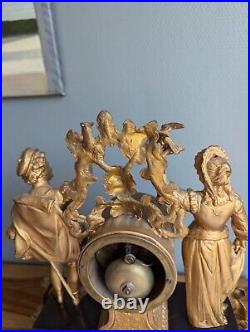 Ancienne pendule française antique XIXe siècle Couple