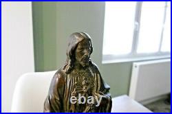Ancienne statue Jésus christ en bronze XIX siècle Hauteur 31 cm