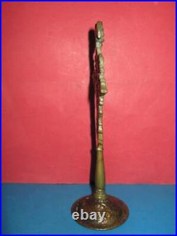 Ancienne table en bronze massif double face du XIXe siècle croix orthodoxe ru
