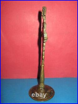 Ancienne table en bronze massif double face du XIXe siècle croix orthodoxe ru
