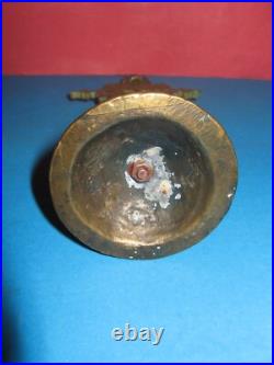 Ancienne table en bronze massif double face du XIXe siècle croix orthodoxe ru