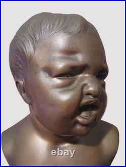 Anciens bronzes Jean qui rit et Jean qui pleure époque XIX ème siècle Anciens bronzes Jean qui rit et Jean qui pleure époque XIX ème siècle