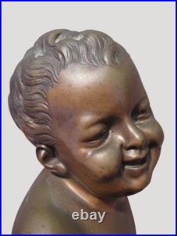 Anciens bronzes Jean qui rit et Jean qui pleure époque XIX ème siècle