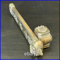 Antique Ottoman Encrier & Plumier Calligraphie Art Islamique Du Xixe Siecle