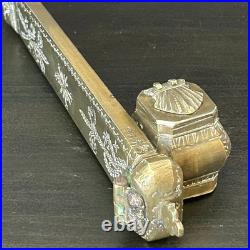 Antique Ottoman Encrier & Plumier Calligraphie Art Islamique Du Xixe Siecle