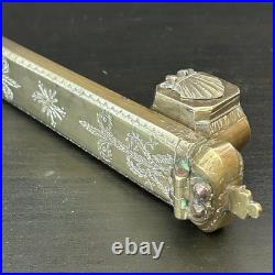 Antique Ottoman Encrier & Plumier Calligraphie Art Islamique Du Xixe Siecle