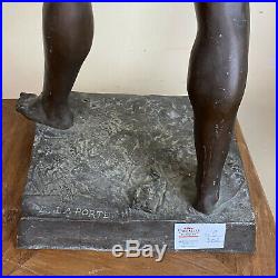 Antique Sculpture en Bronze XIX Siècle Émile Laporte Signé D'Époque'800 Tueur