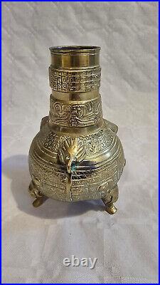 Antique Vase Tripodes Chinoise En Bronze De Style HAN, XIXe siècle