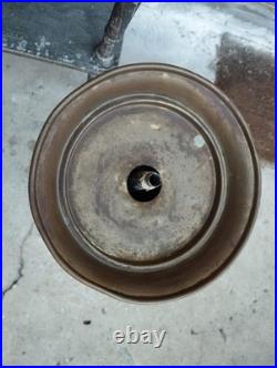 Antique XIXe Siècle Paire De Candélabres Candeliers D'Autel En Bronze Fini Doré