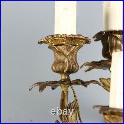Appliques Anciennes Bronze Doré 6 Lumières XIXe Siècle Originales