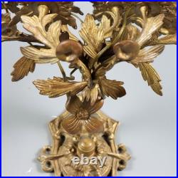Appliques Anciennes Bronze Doré 6 Lumières XIXe Siècle Originales