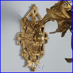 Appliques Anciennes Bronze Doré 6 Lumières XIXe Siècle Originales