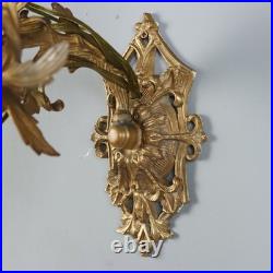 Appliques Anciennes Bronze Doré 6 Lumières XIXe Siècle Originales