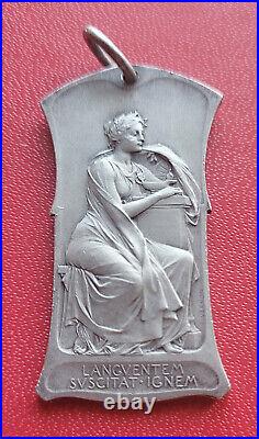 Art Nouveau E. U. Paris 1900- Médecine Rare & Superbe Plaque Médaille par Vernon