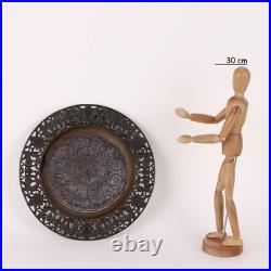 Assiette Ancienne Bronze Antonio Pandiani Italie XIXe Siècle Originale