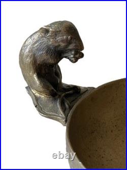 Auguste CAIN (1821-1894) Paire Coupes en Bronze Animaux Végétaux XIX ème Siècle