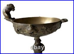 Auguste CAIN (1821-1894) Paire Coupes en Bronze Animaux Végétaux XIX ème Siècle