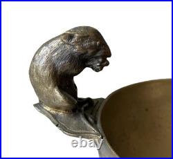 Auguste CAIN (1821-1894) Paire Coupes en Bronze Animaux Végétaux XIX ème Siècle