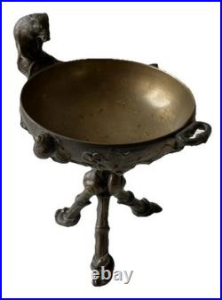 Auguste CAIN (1821-1894) Paire Coupes en Bronze Animaux Végétaux XIX ème Siècle