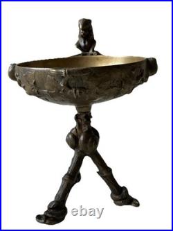 Auguste CAIN (1821-1894) Paire Coupes en Bronze Animaux Végétaux XIX ème Siècle