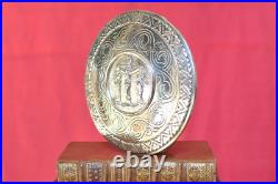 BAISER DE PAIX bronze argenté XIXe 19e siècle OSCULATOIRE 19th pax liturgie