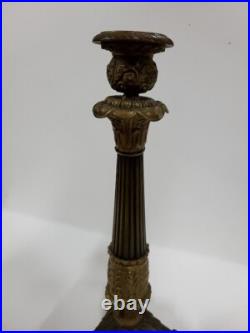 BOUGEOIR EMPIRE EN BRONZE DU XIX ème SIECLE
