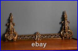 Barre de foyer bronze doré XIX siècle