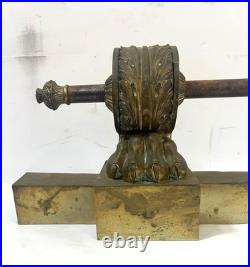 Barre de foyer d'époque restauration en bronze doré XIX siècle