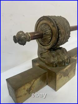 Barre de foyer d'époque restauration en bronze doré XIX siècle