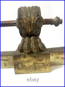 Barre de foyer d'époque restauration en bronze doré XIX siècle
