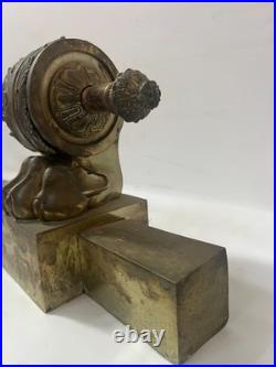 Barre de foyer d'époque restauration en bronze doré XIX siècle